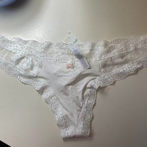 Ivory Lace Thong
